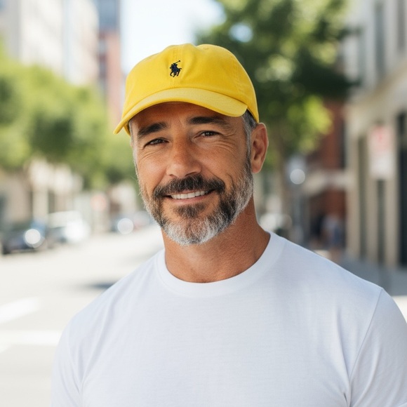 Polo Ralph Lauren Hat Cap Strapback Yellow Embroidered Pony Men's Classic Polo - Picture 7 of 7